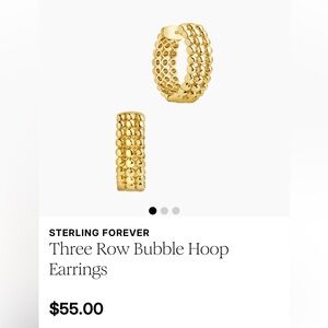Gold Bubble Hoop Earrings NWT
new in bag never worn